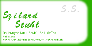 szilard stuhl business card